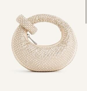 JW PEI Abacus Artificial Crystal Mini Top Handle Bag - Yellow NWOT